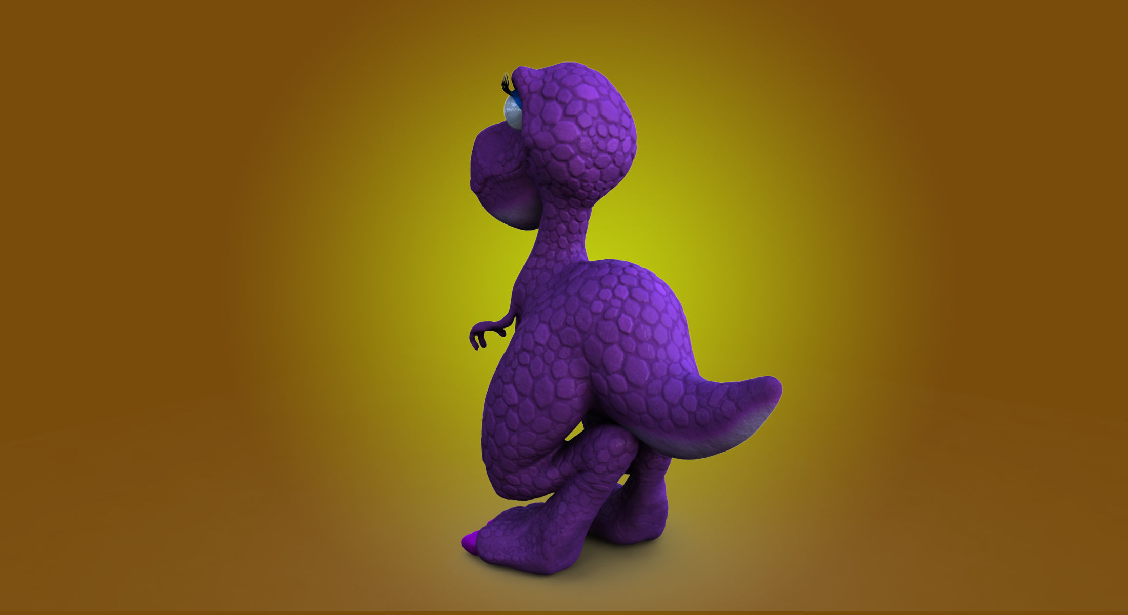 Larry and Lizzy Dinosaur Rigged 3D model_19