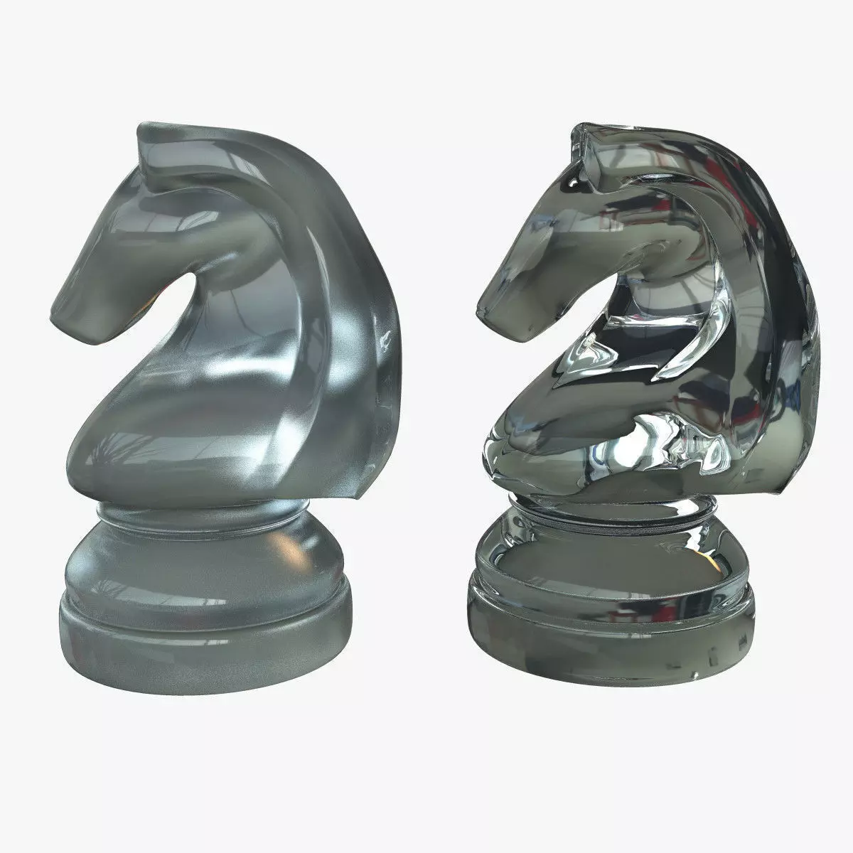 Knight Glass Set 3D model_0