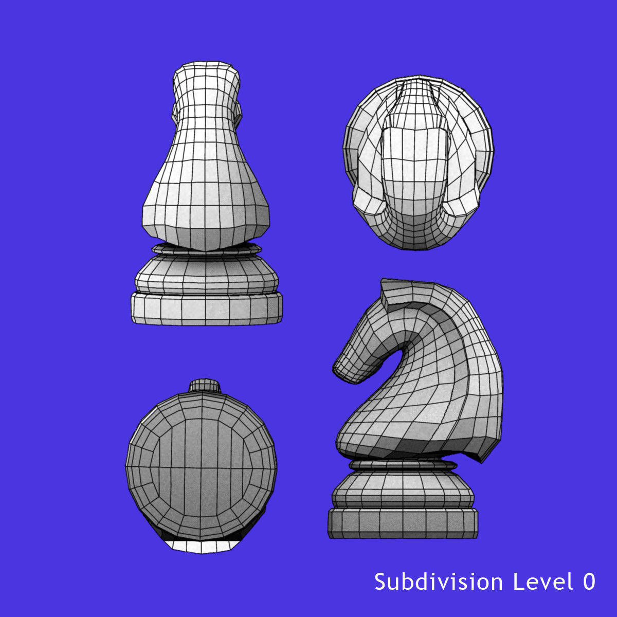 Knight Glass Set 3D model_8