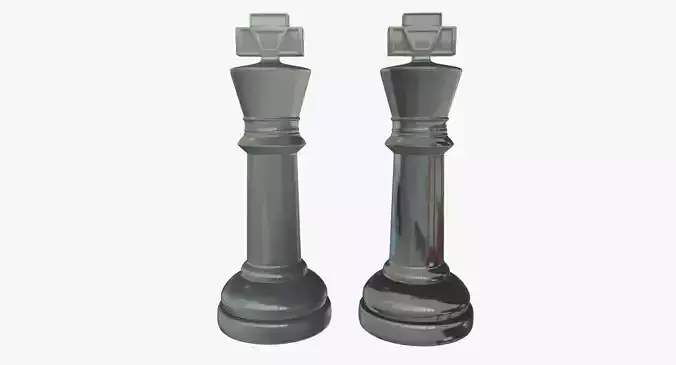 King Chess Pieces Glass 3D model