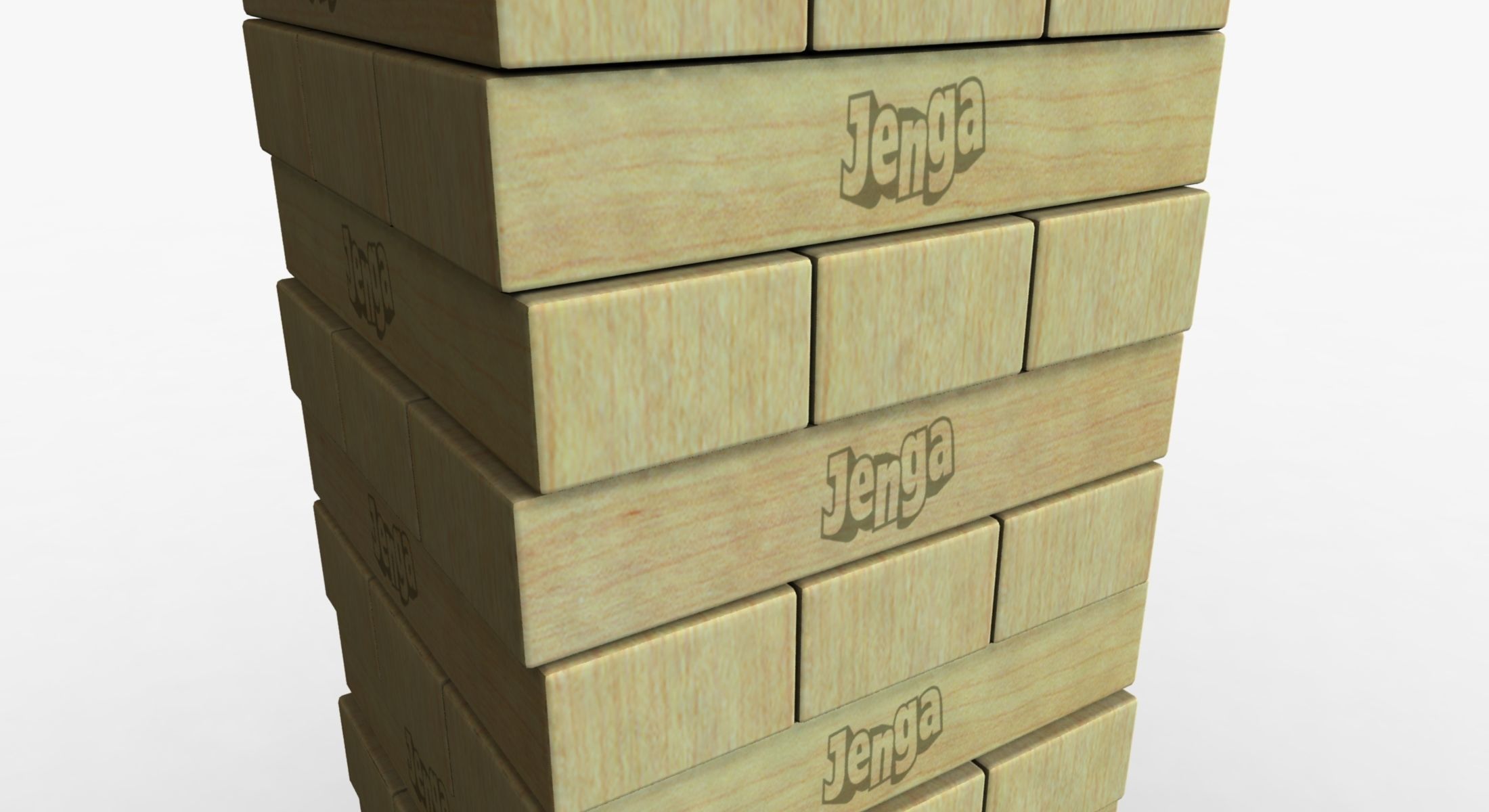 Jenga Animated 3D model_3