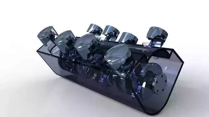 8 Cylinder Crank Shaft  Assembly V2