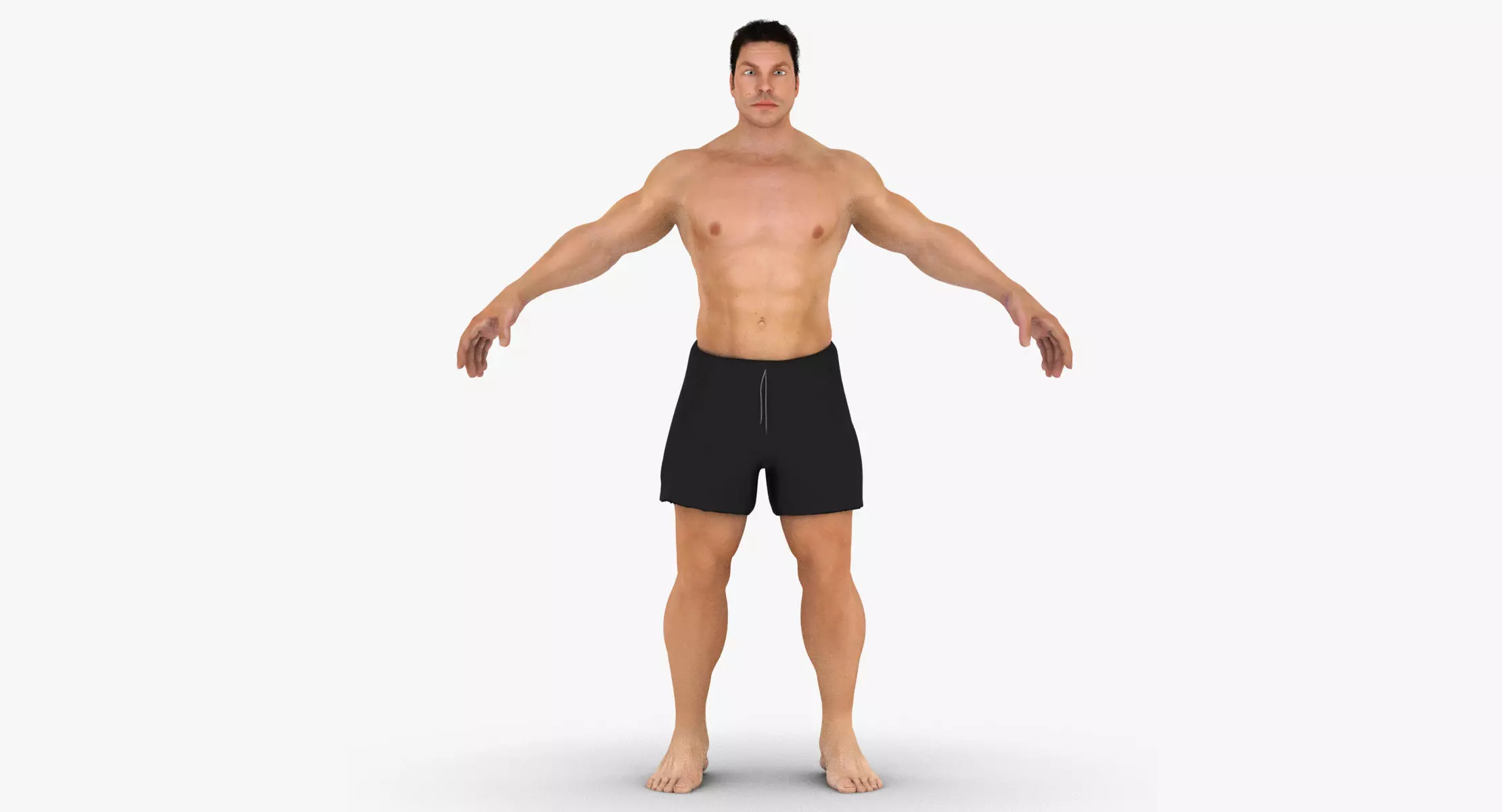 White Male Body 3D model