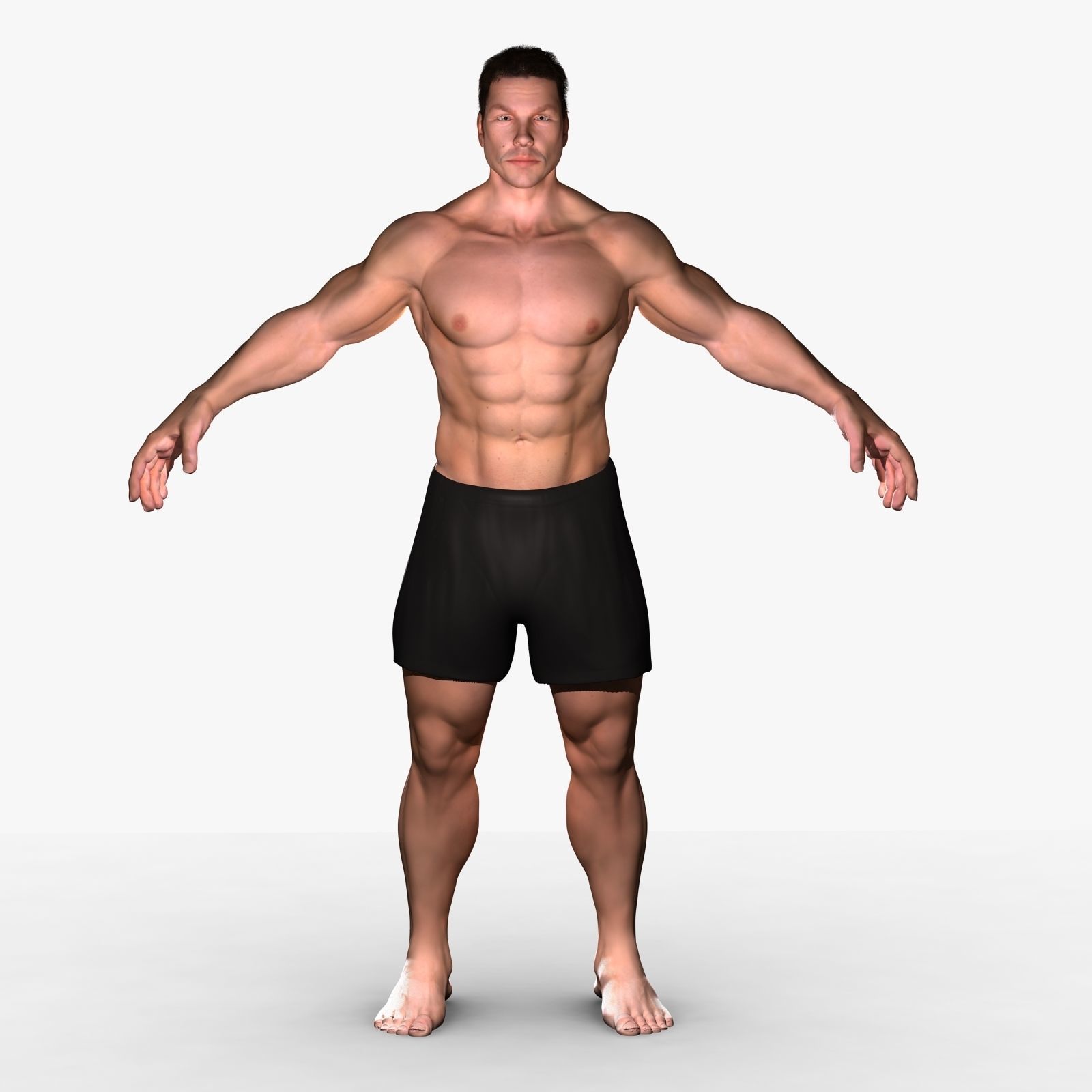White Male Character 3D model_1