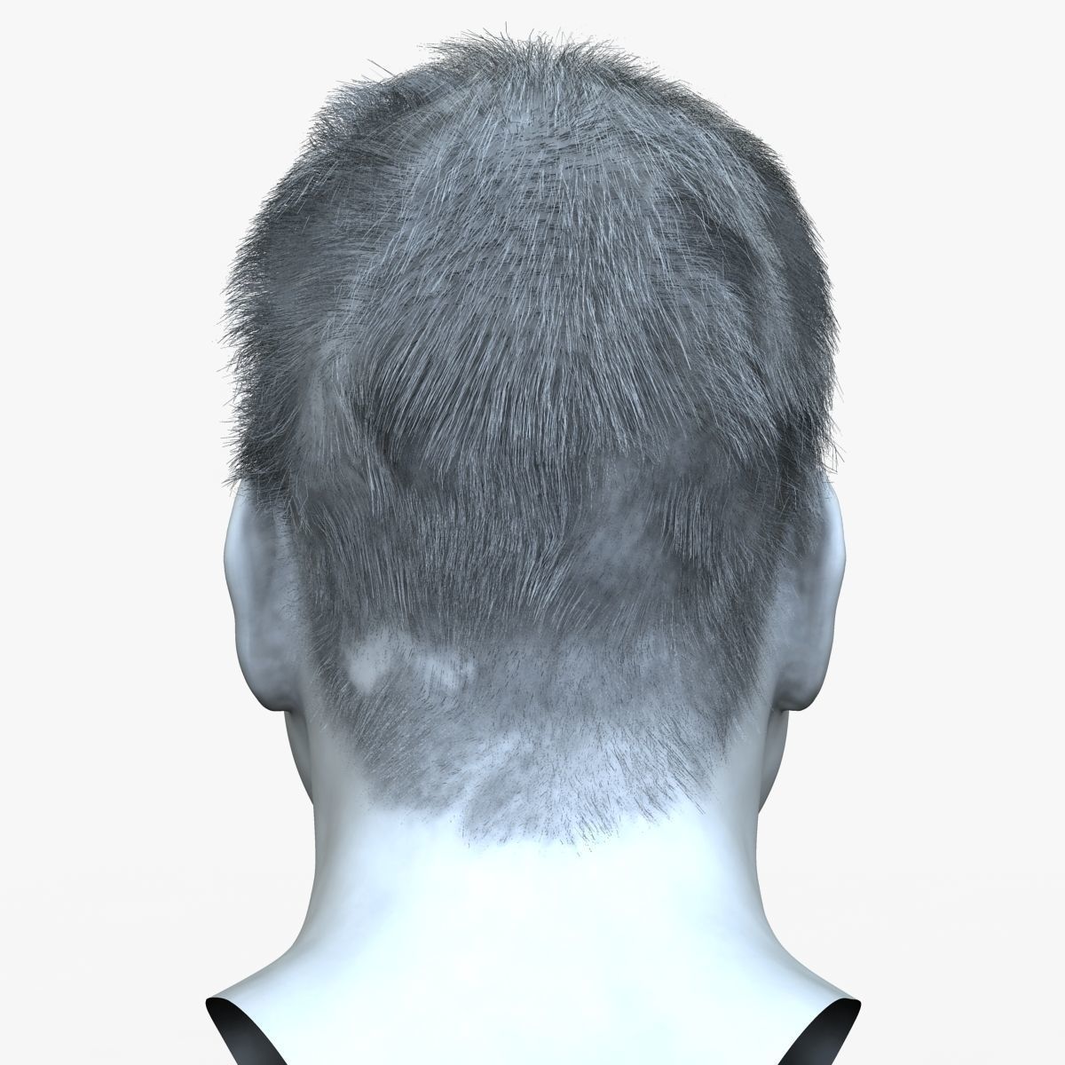 Male Hair 3D model_4