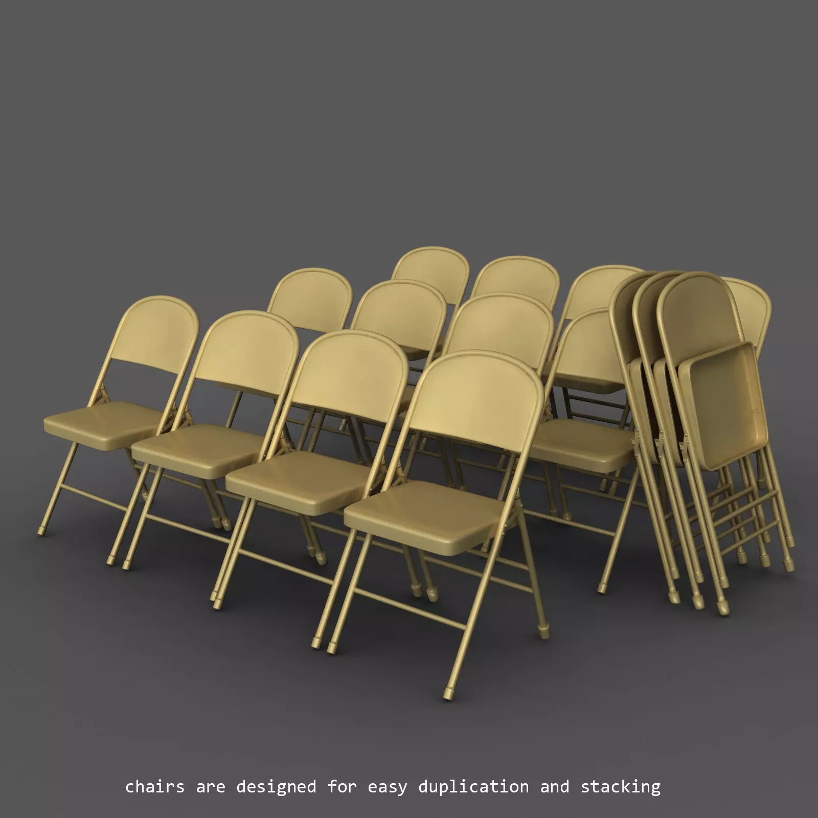 Folding Chair 3D model_0