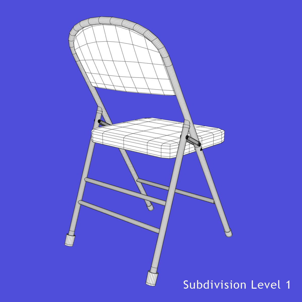 Folding Chair 3D model_6