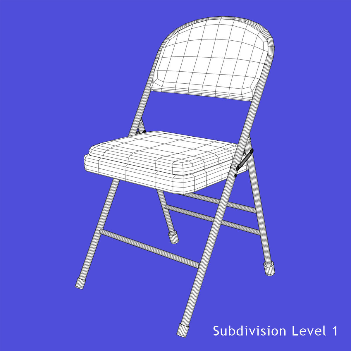 Folding Chair 3D model_4