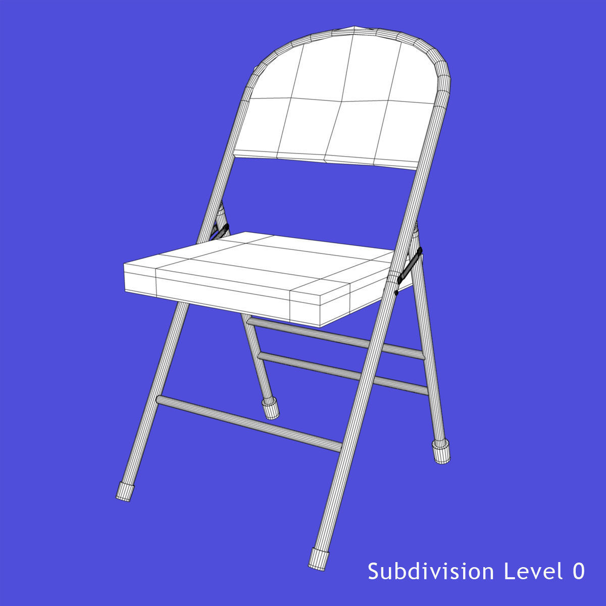 Folding Chair 3D model_3