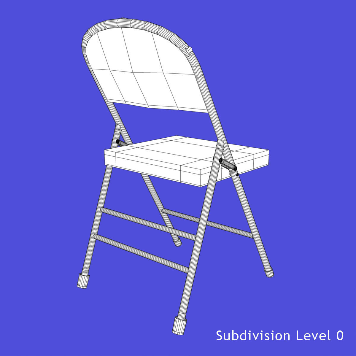 Folding Chair 3D model_5