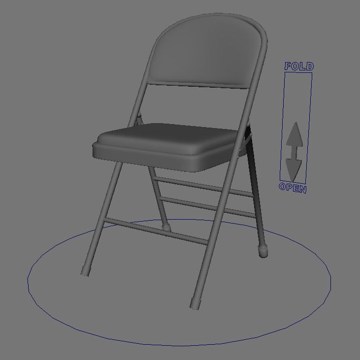Folding Chair 3D model_1
