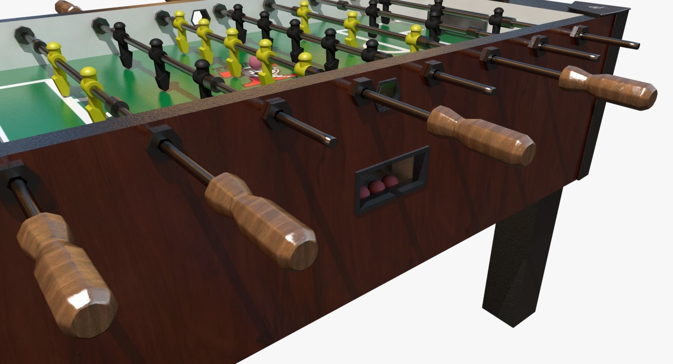 Foosball Table 3D model_4