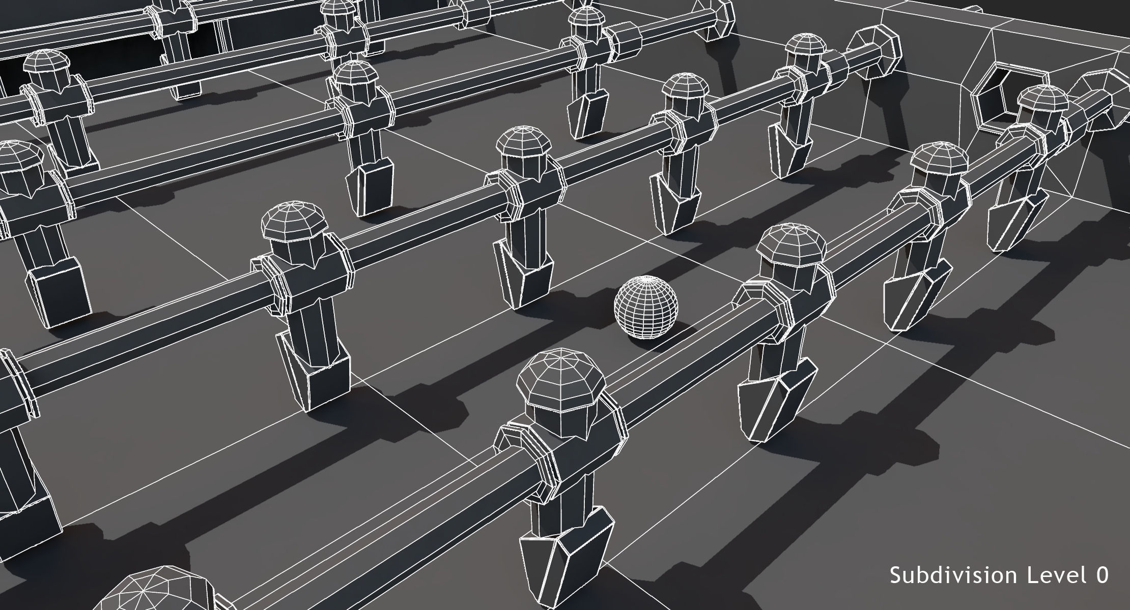 Foosball Table 3D model_12