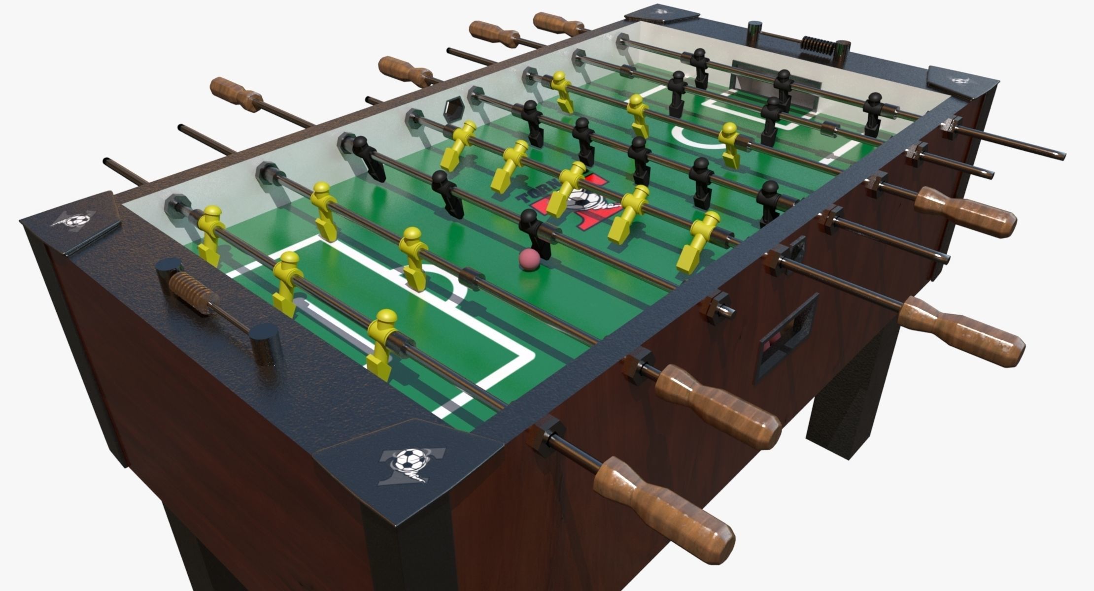 Foosball Table 3D model_5