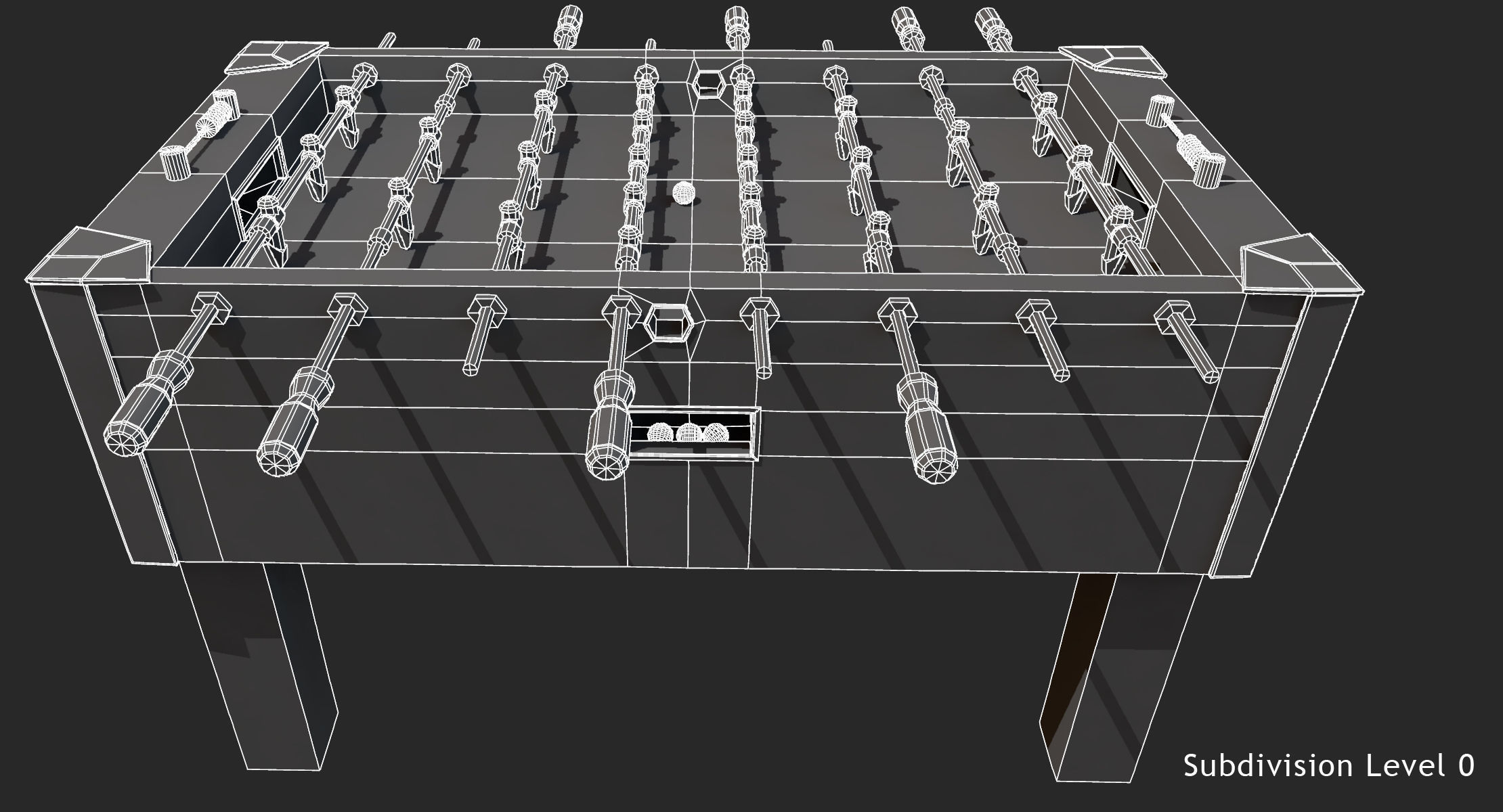 Foosball Table 3D model_10