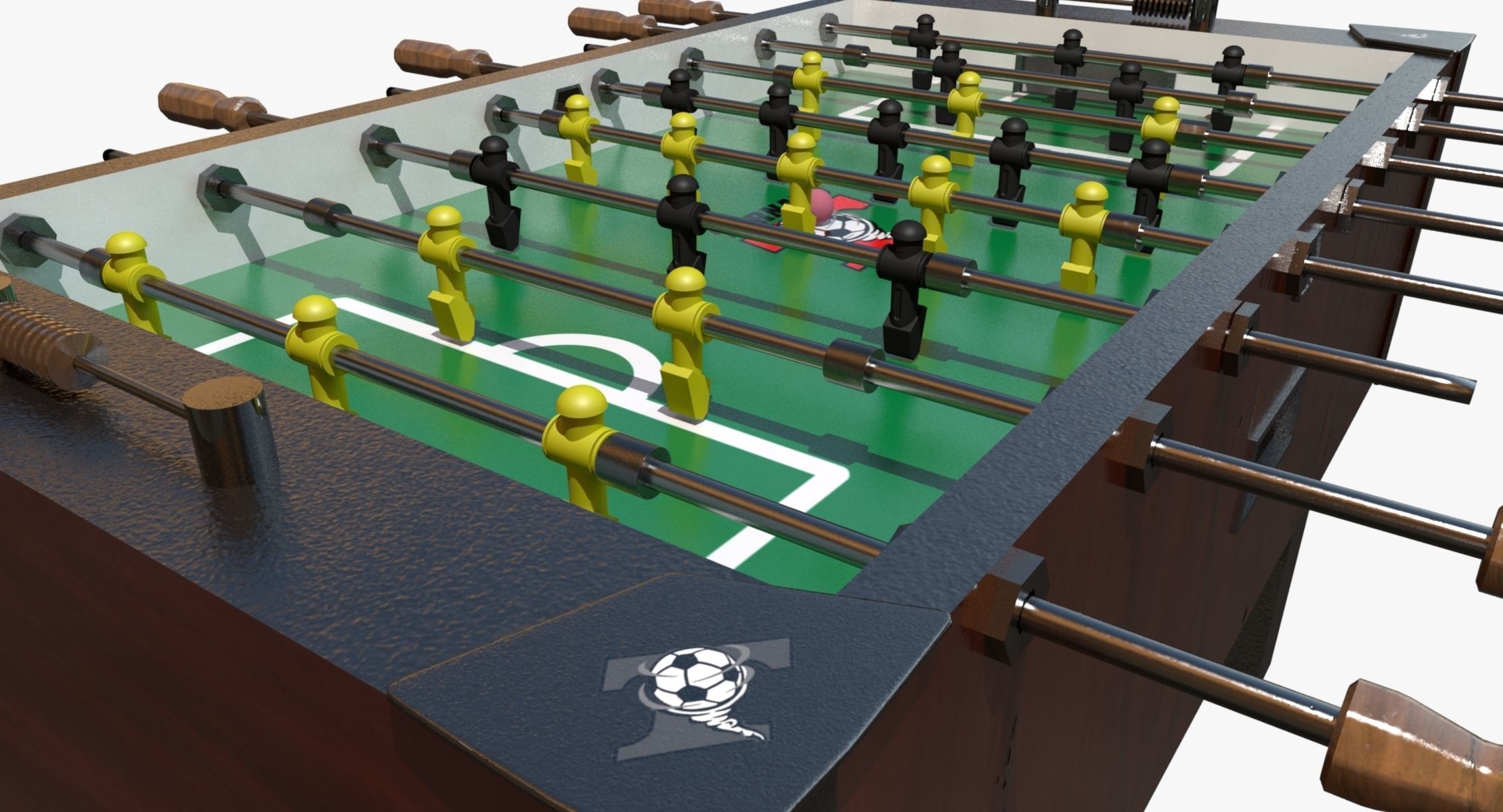 Foosball Table 3D model_2