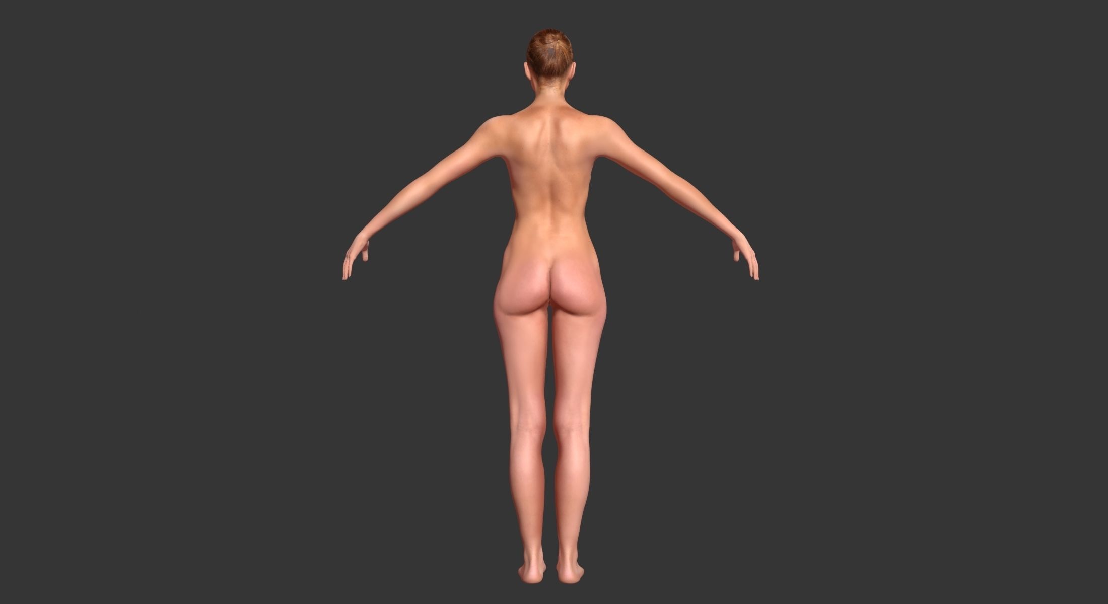 Female with Skeleton 3DSmax 3D model_13