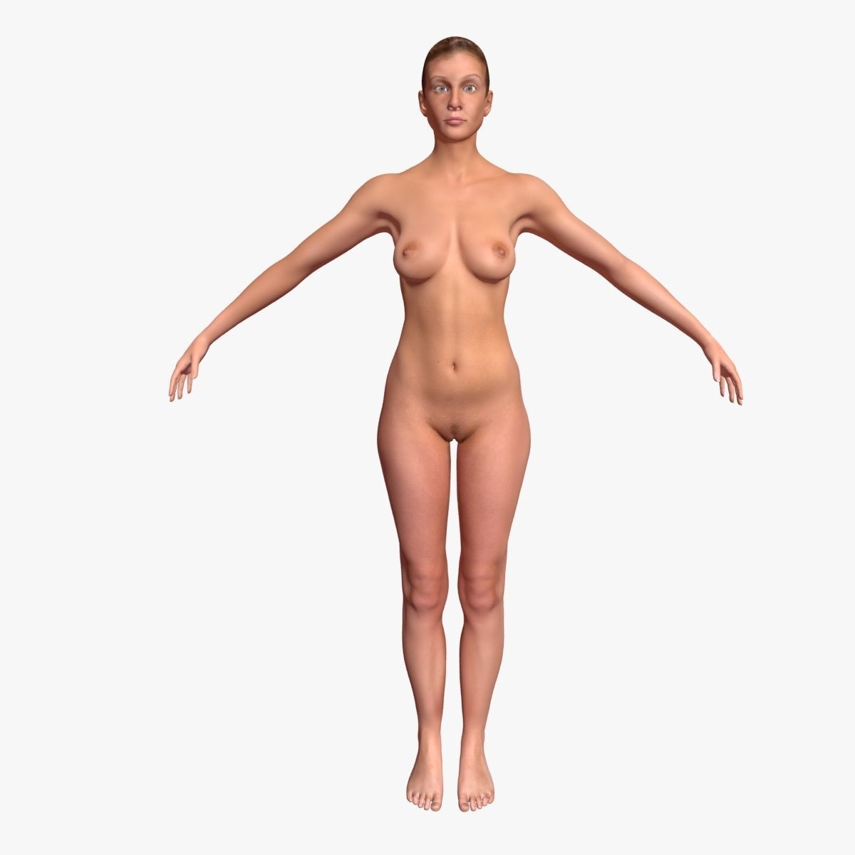 Female with Skeleton 3DSmax 3D model_10