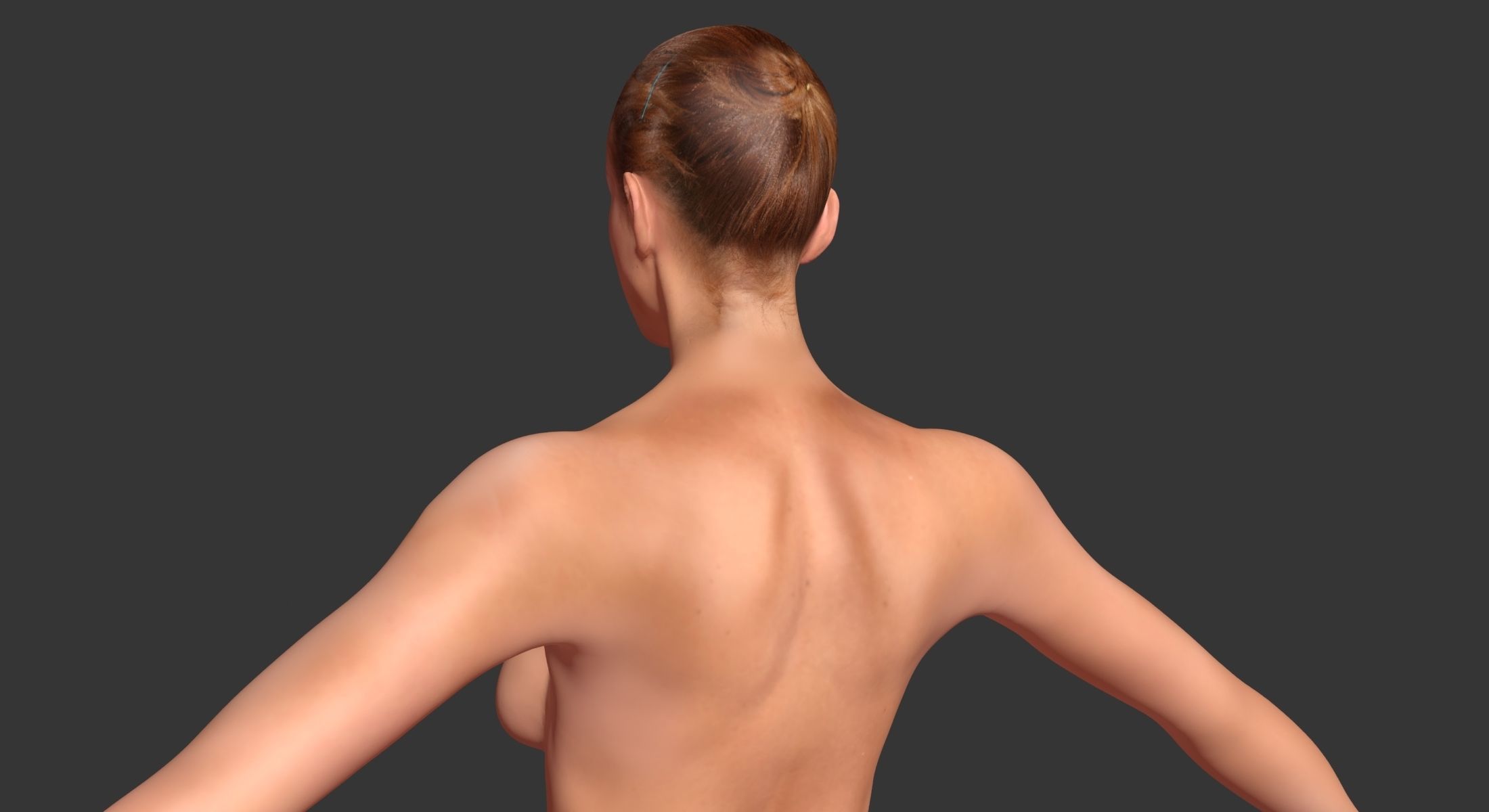 Female with Skeleton 3DSmax 3D model_18