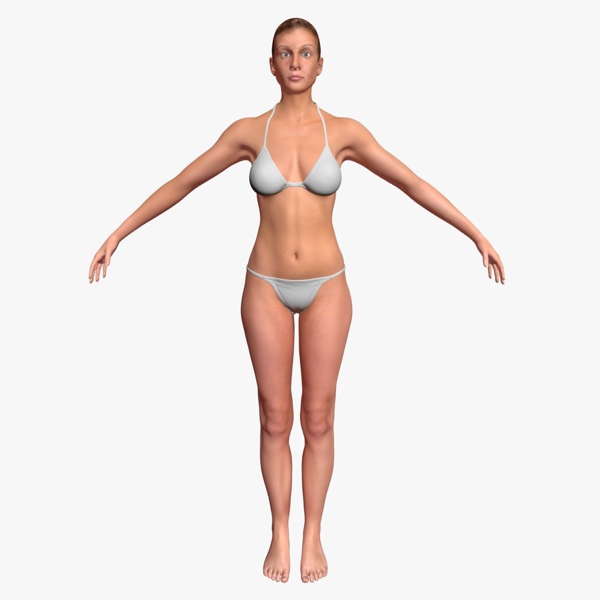Female with Skeleton 3DSmax 3D model_4