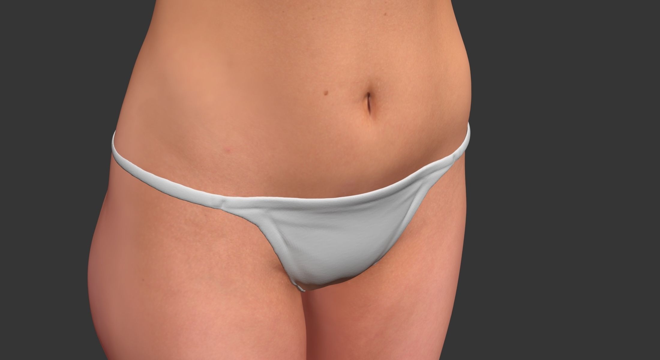 Female with Skeleton 3DSmax 3D model_9