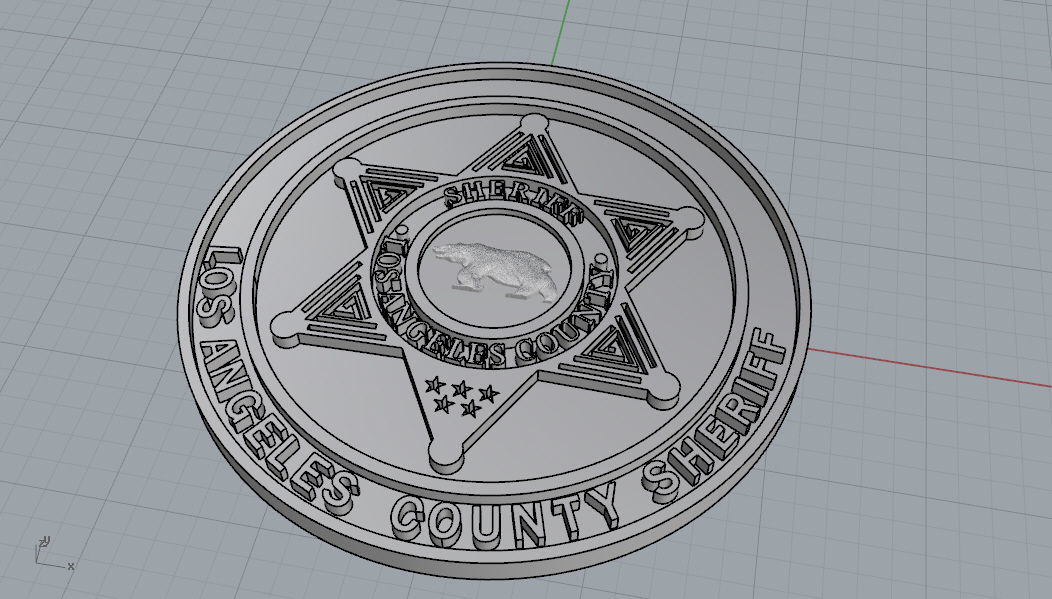 Sheriff badge 3D print model_1