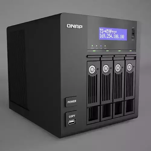 QNAP Network Attached Storage 3D model