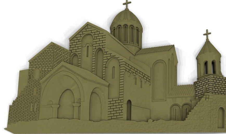 Architecture Cathedral Bagrati Kutaisi 3D print model_2