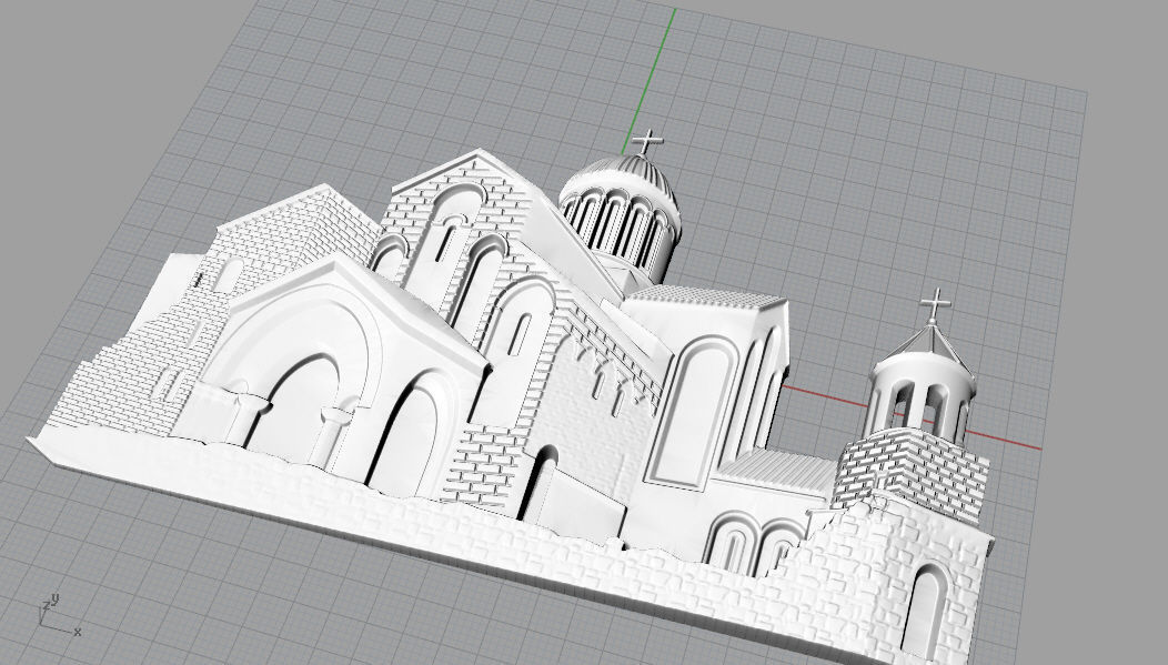 Architecture Cathedral Bagrati Kutaisi 3D print model_1