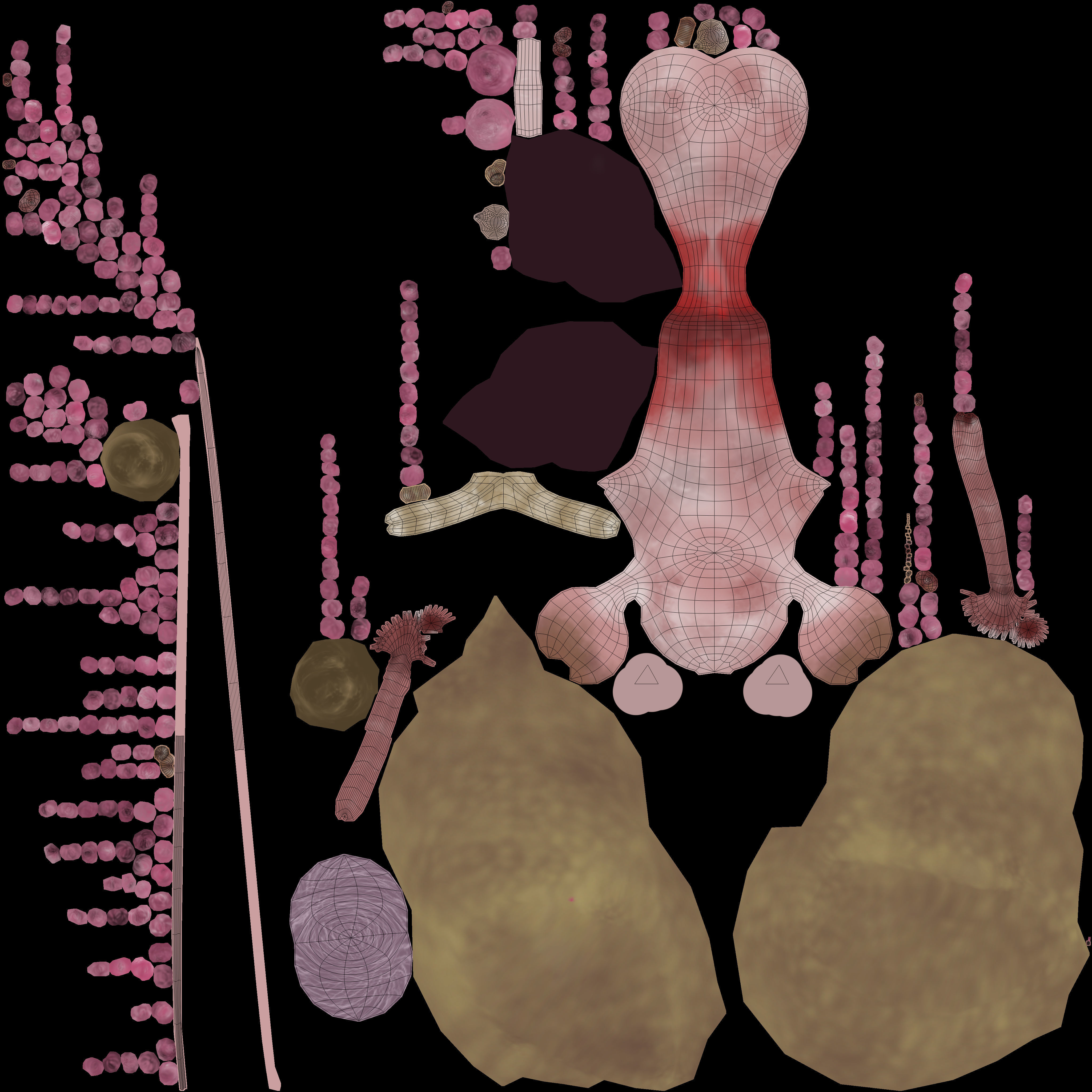 Detailed Female Reproductive System Medical Edition 3D model_22
