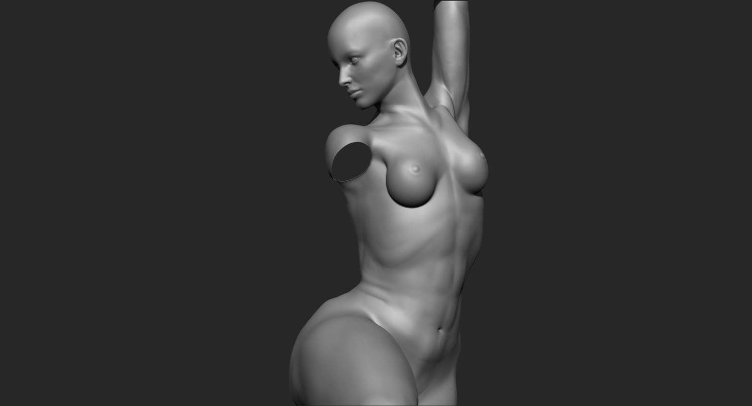 Female Dynamic Pose 3D model_6