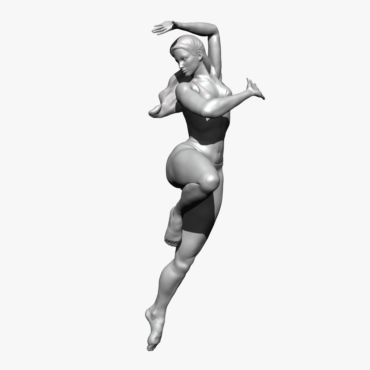 Female Dynamic Pose 3D model_1