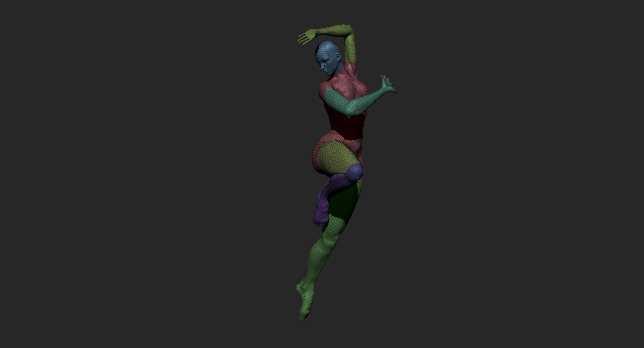 Female Dynamic Pose 3D model_4