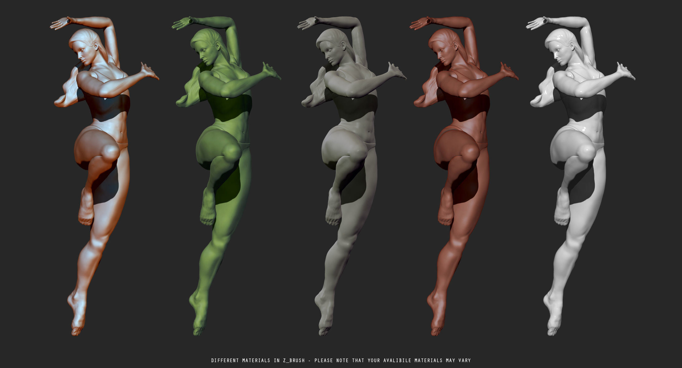 Female Dynamic Pose 3D model_7