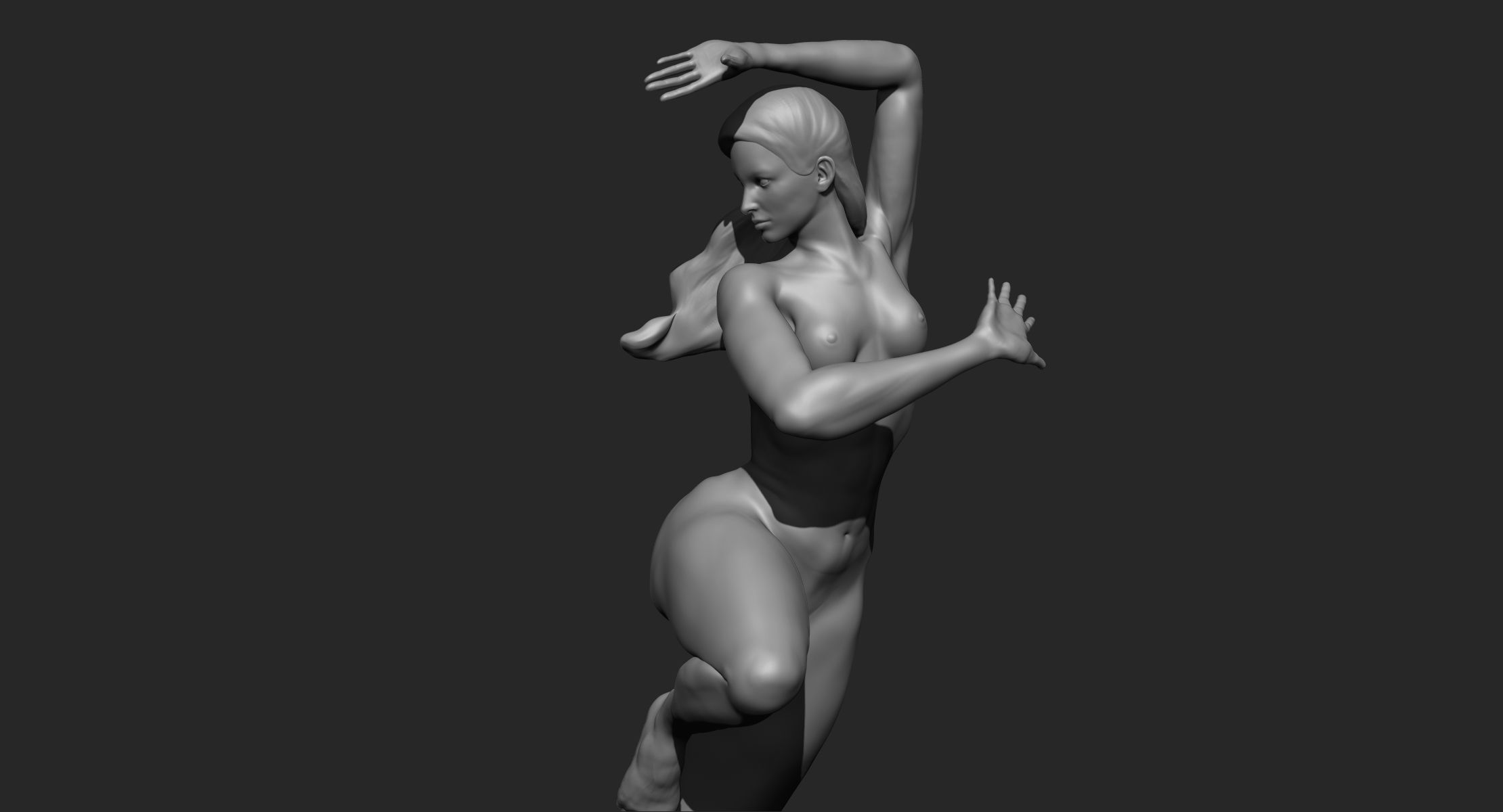 Female Dynamic Pose 3D model_11