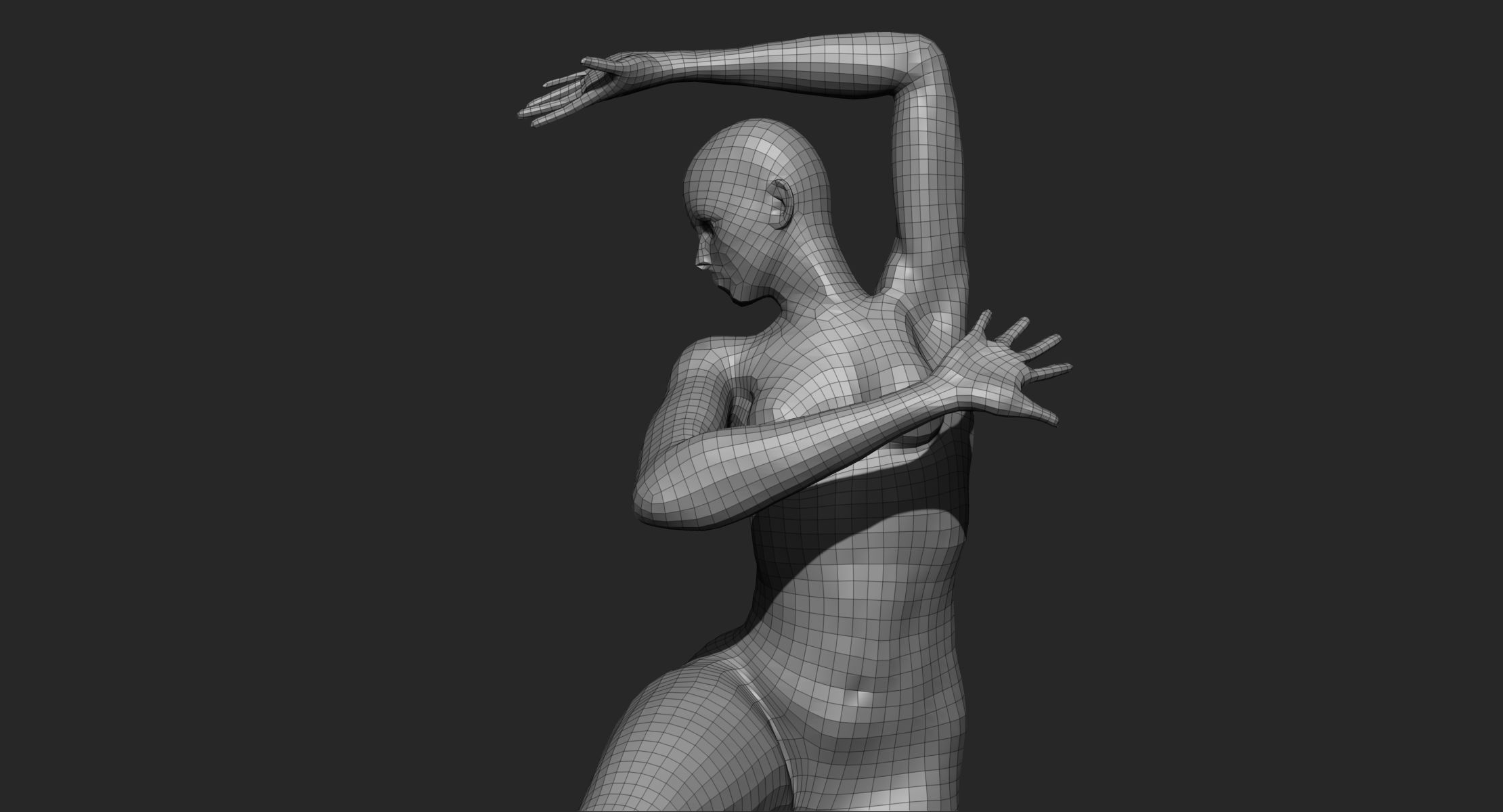 Female Dynamic Pose 3D model_5