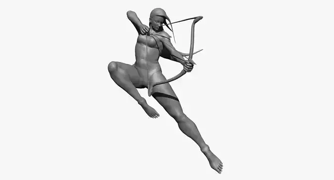 Female Archer 3D model