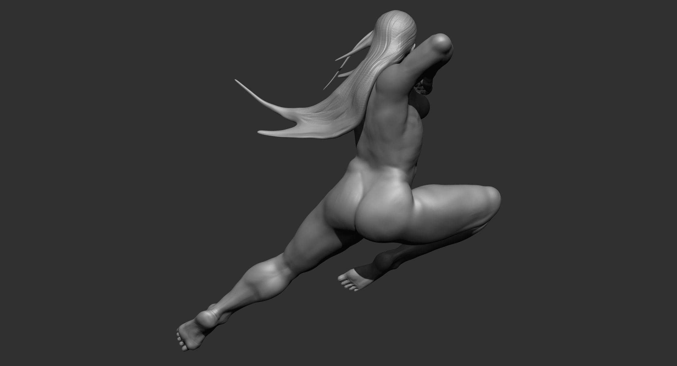 Female Archer 3D model_7