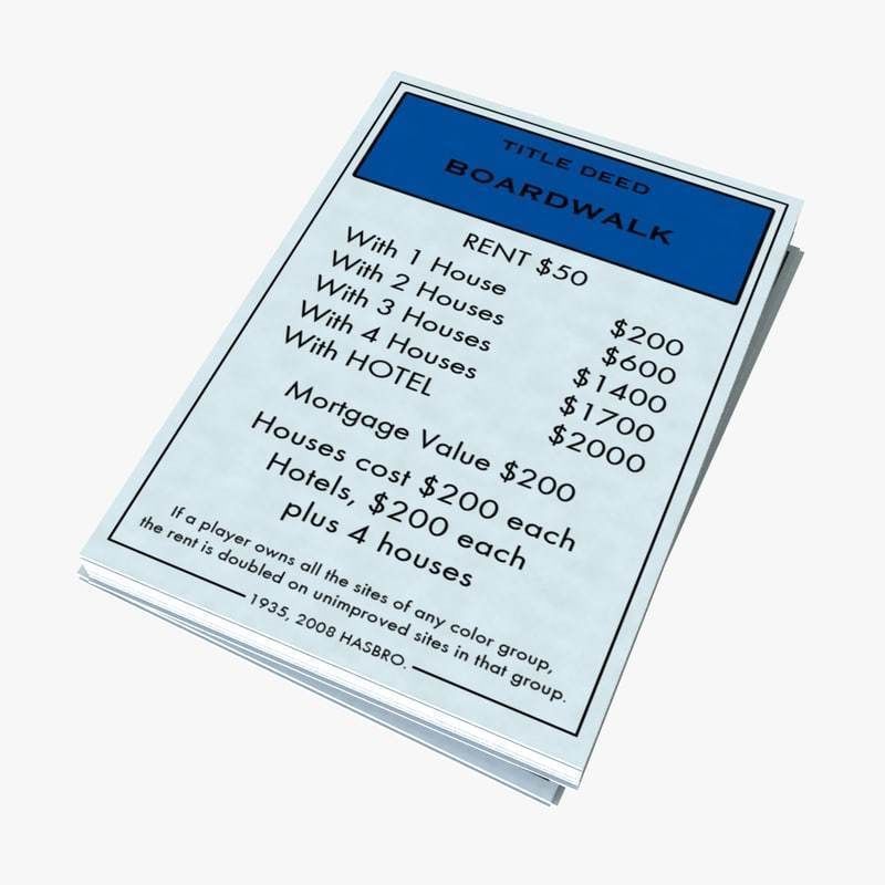 Editopoly five different colored dollar bills 3D model_13