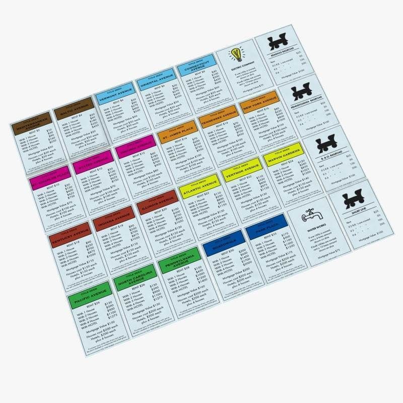 Editopoly five different colored dollar bills 3D model_11