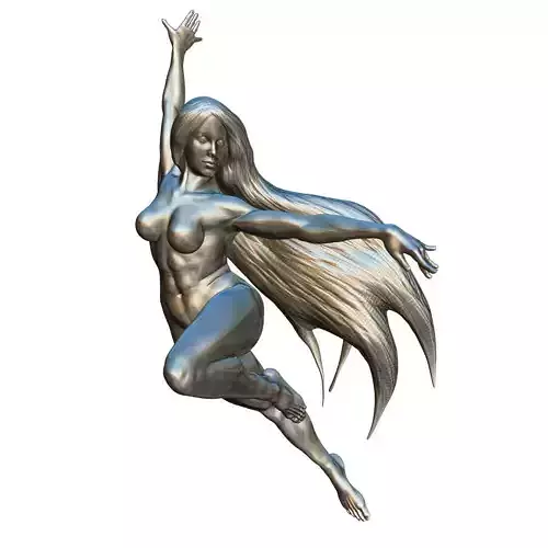 Dynamic Female Statue 3D 3D model