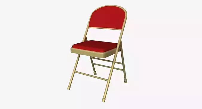 Cushion Folding Chair 3D model
