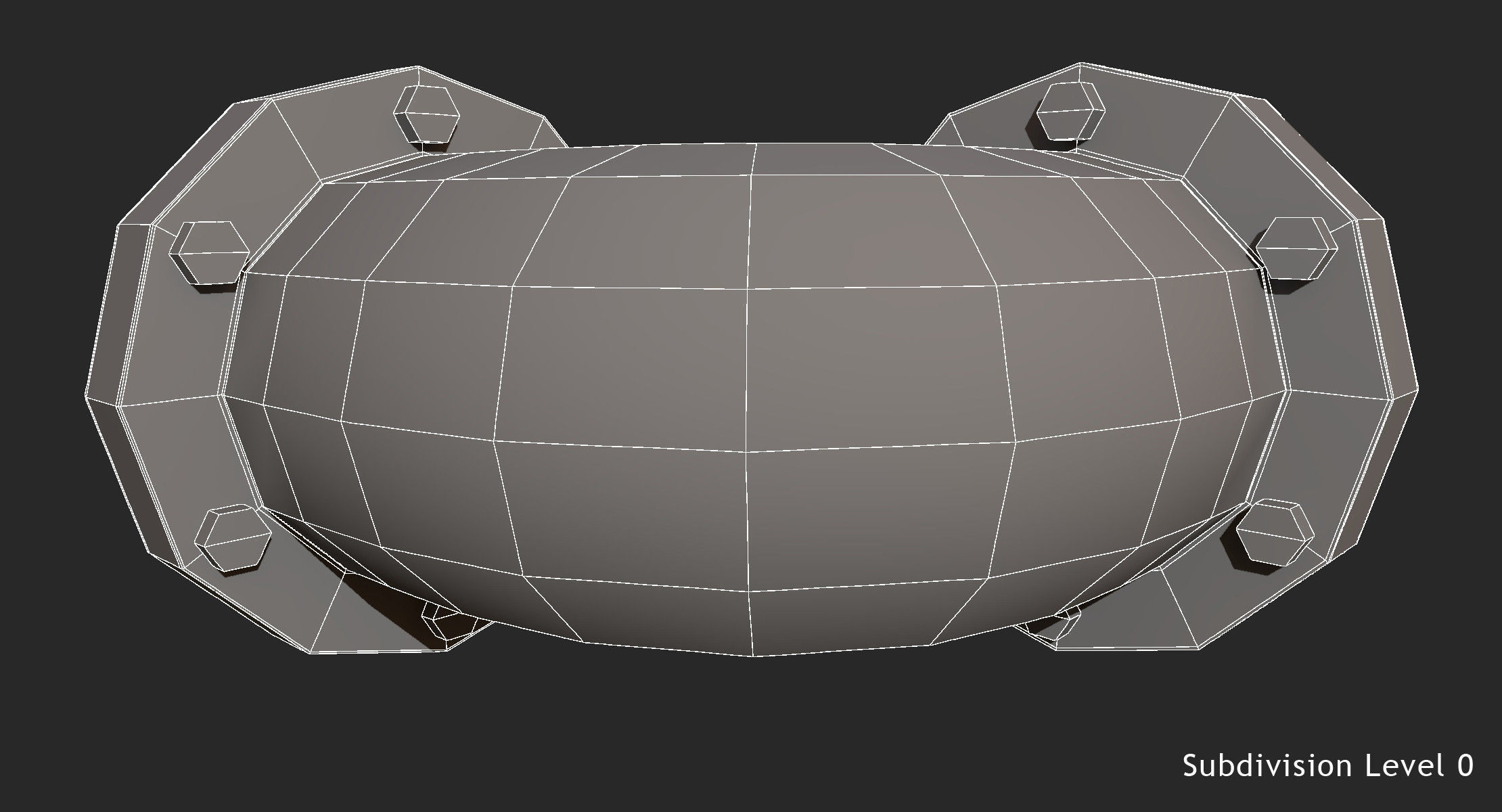 Corner Red Pipe 3D model_6