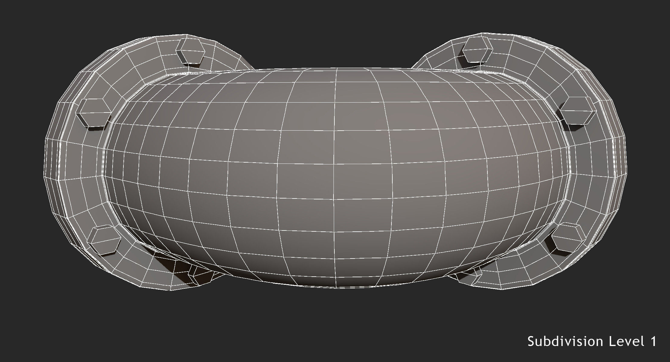 Corner Red Pipe 3D model_7