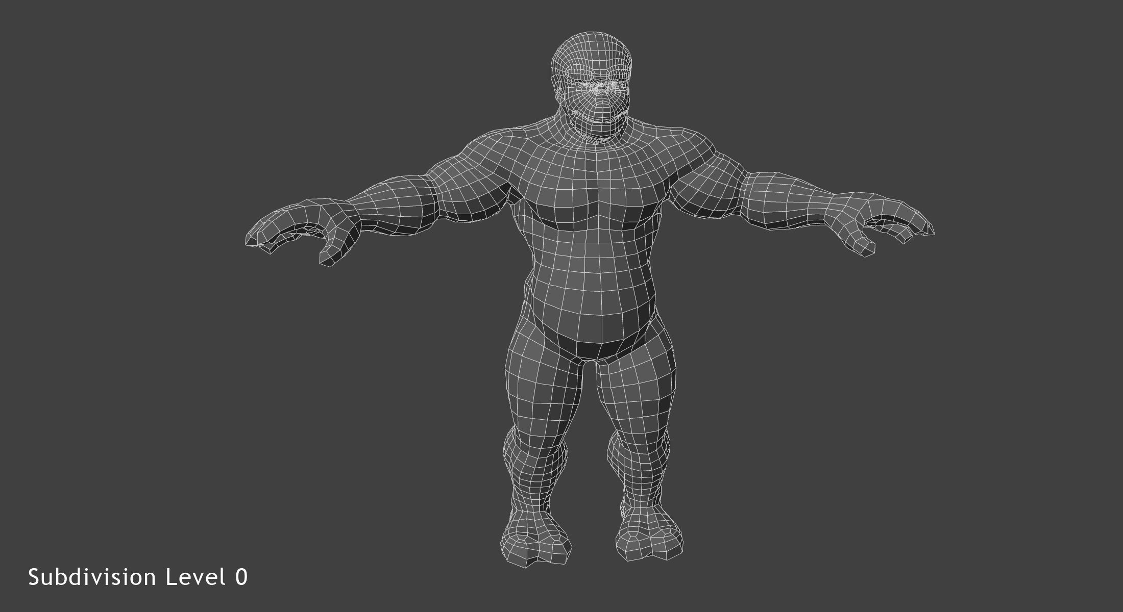 Muscular Monster Creature 3D model_6