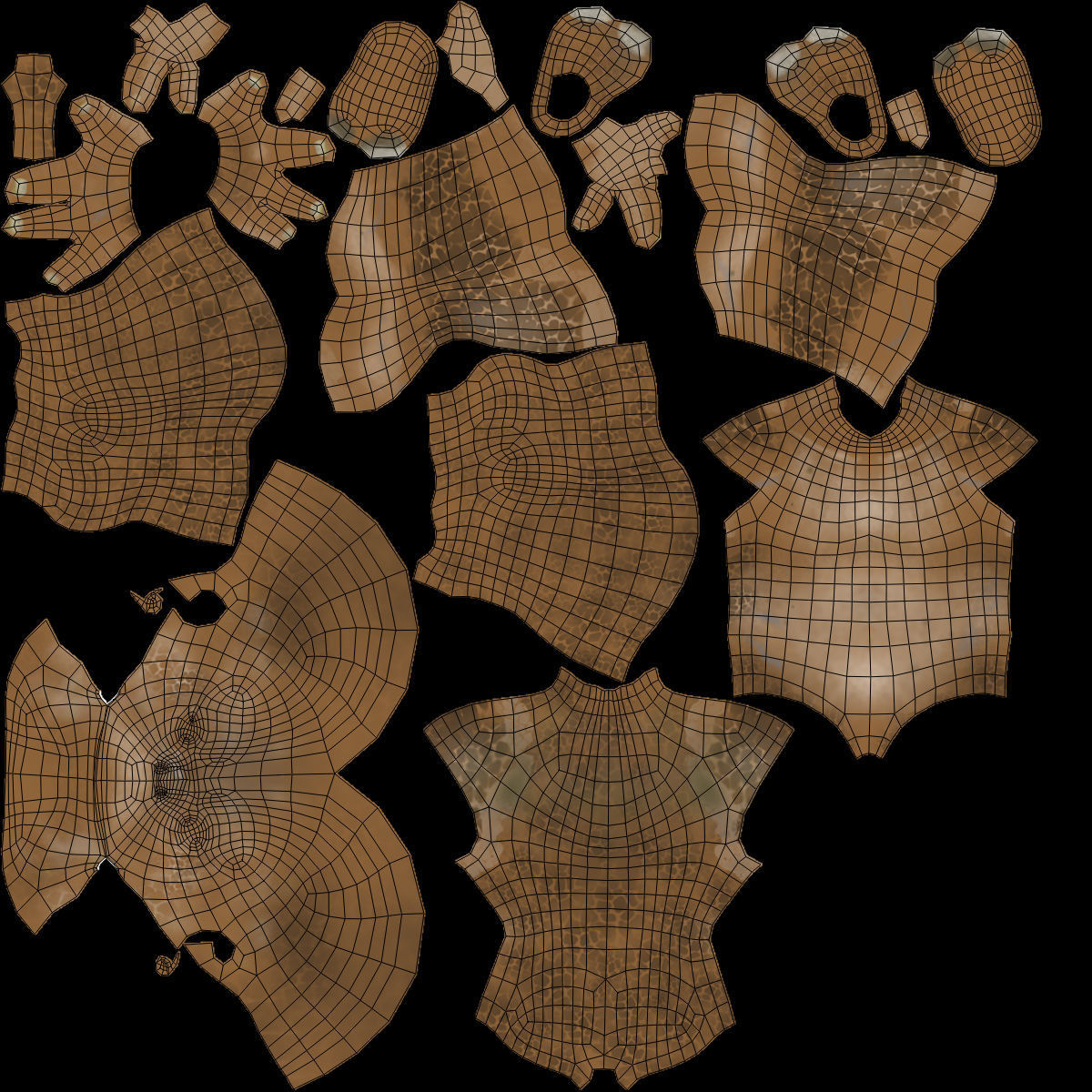 Muscular Monster Creature 3D model_7