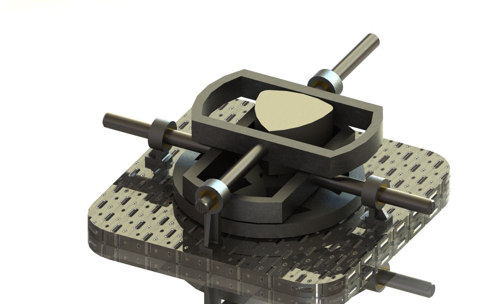 Converter of rotational to linear motion 3D model_4