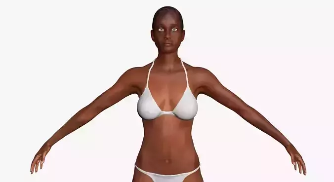 African American Woman Character 3DSmax 3D model