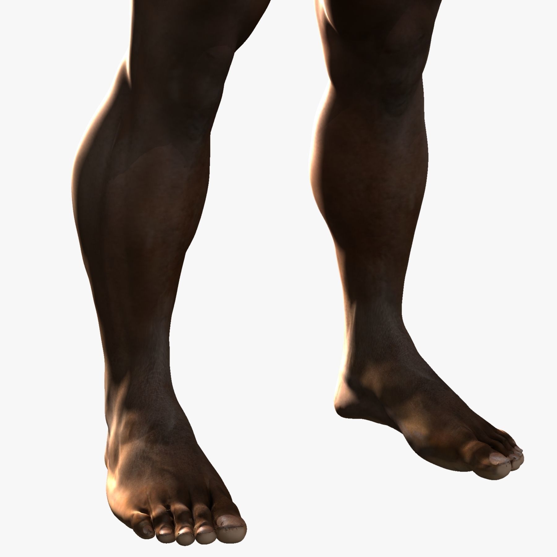 African American Male Muscular Rigged 3D model_11