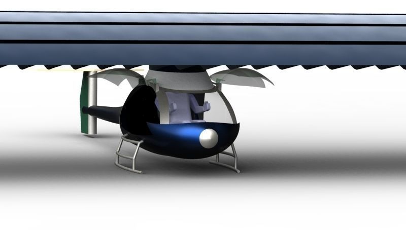 Glidocopter glider airplane 3D model_1